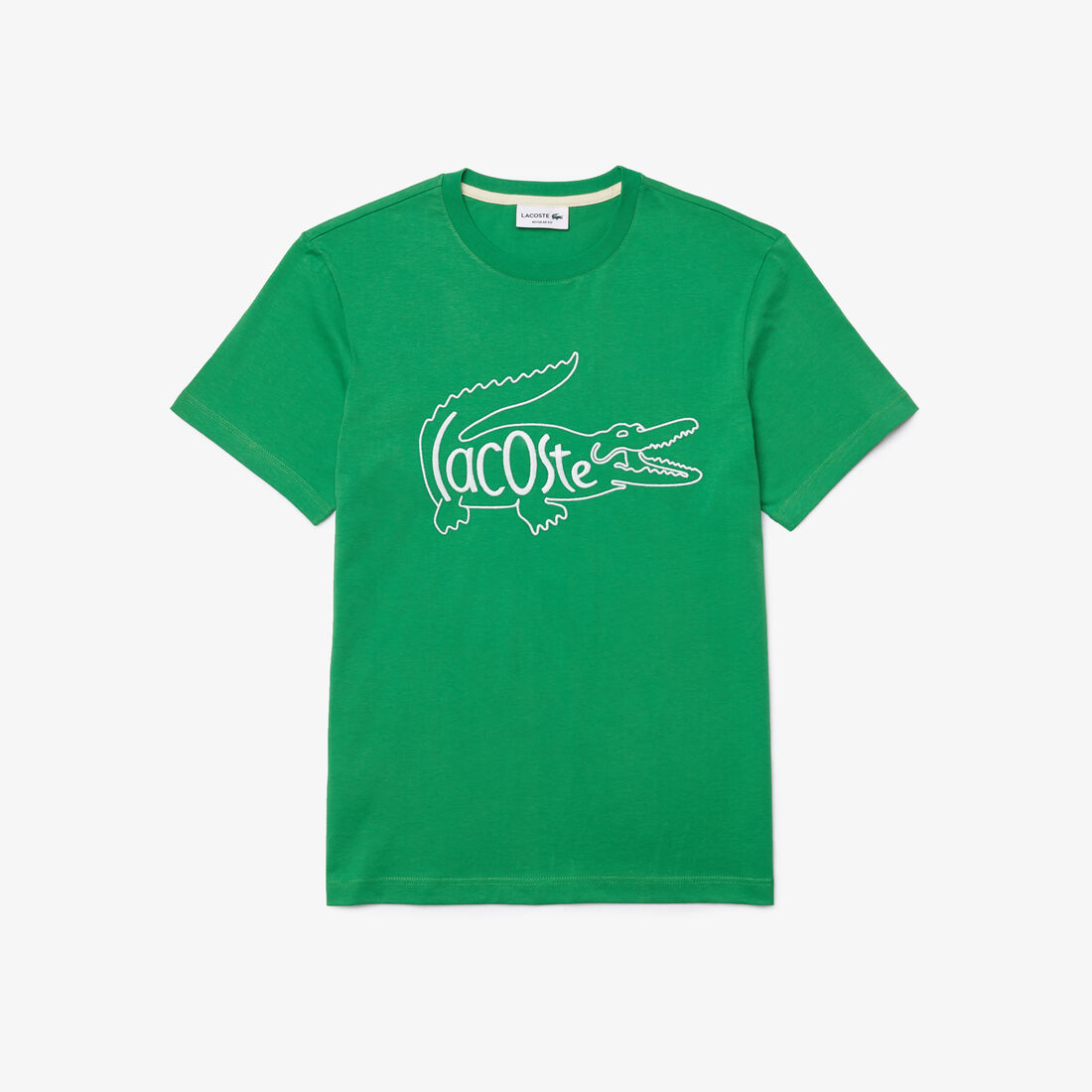 تي شيرت قطن بفتحة رقبة مستديرة للرجال وتطريز التمساح تي شيرت قطن بفتحة رقبة مستديرة للرجال وتطريز التمساح