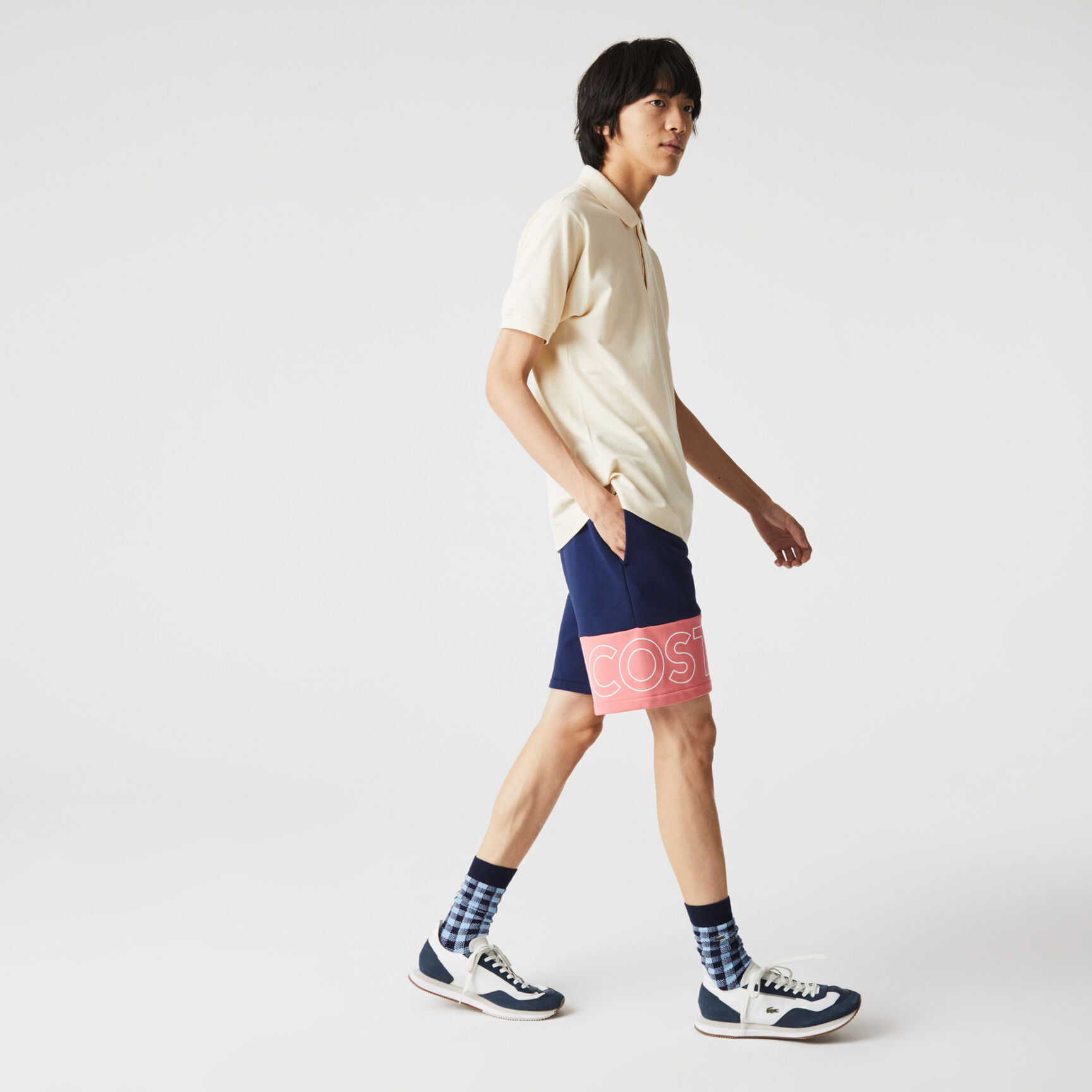 Men's Lettered Colorblock Fleece Shorts Men's Lettered Colorblock Fleece Shorts
