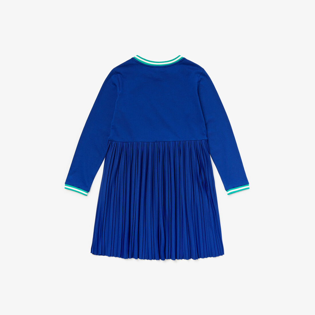 فستان قطن بطيات مع فتحة رقبة مستديرة للبنات فستان قطن بطيات مع فتحة رقبة مستديرة للبنات