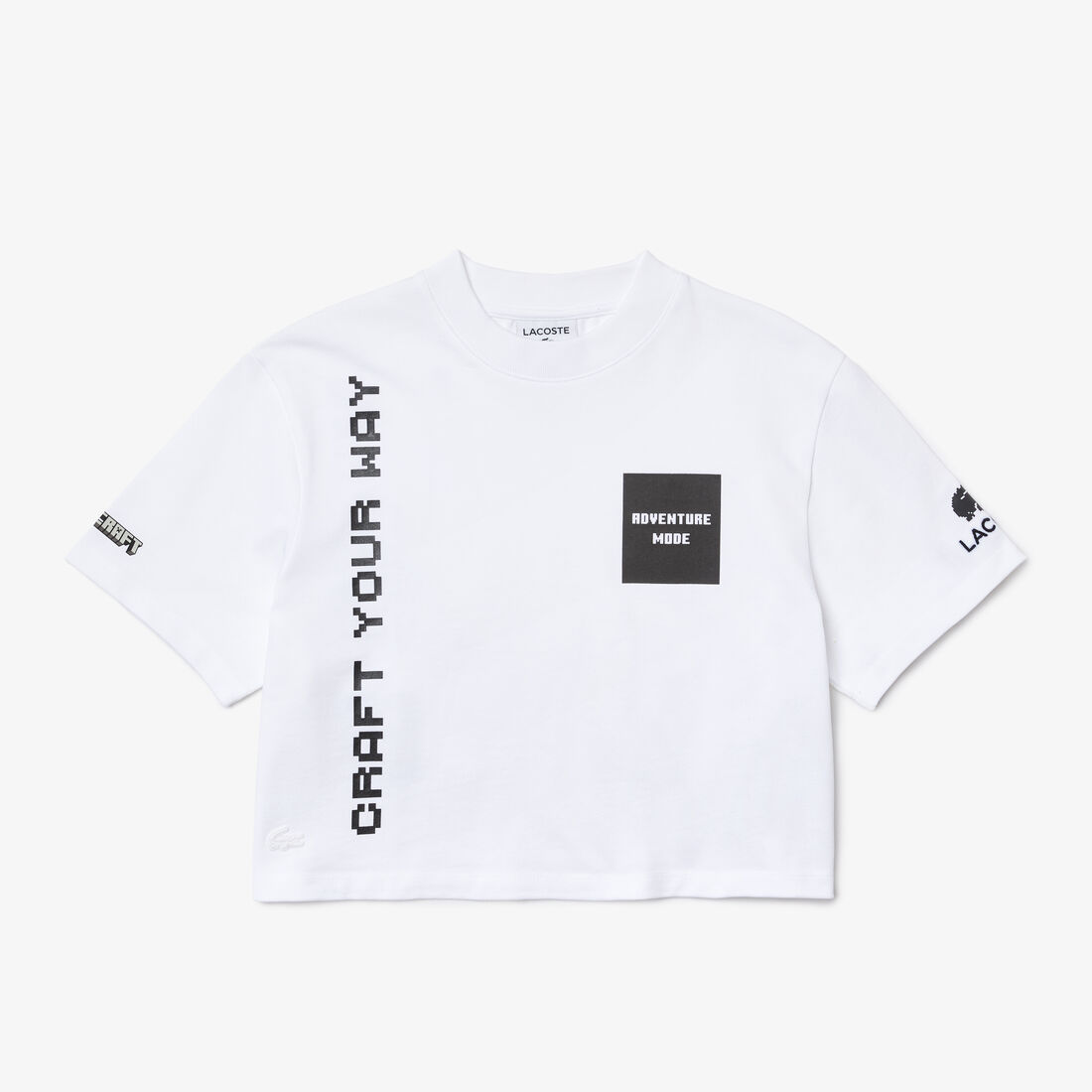 Women's Lacoste L!VE x Minecraft Short Organic Cotton T-Shirt Women's Lacoste L!VE x Minecraft Short Organic Cotton T-Shirt