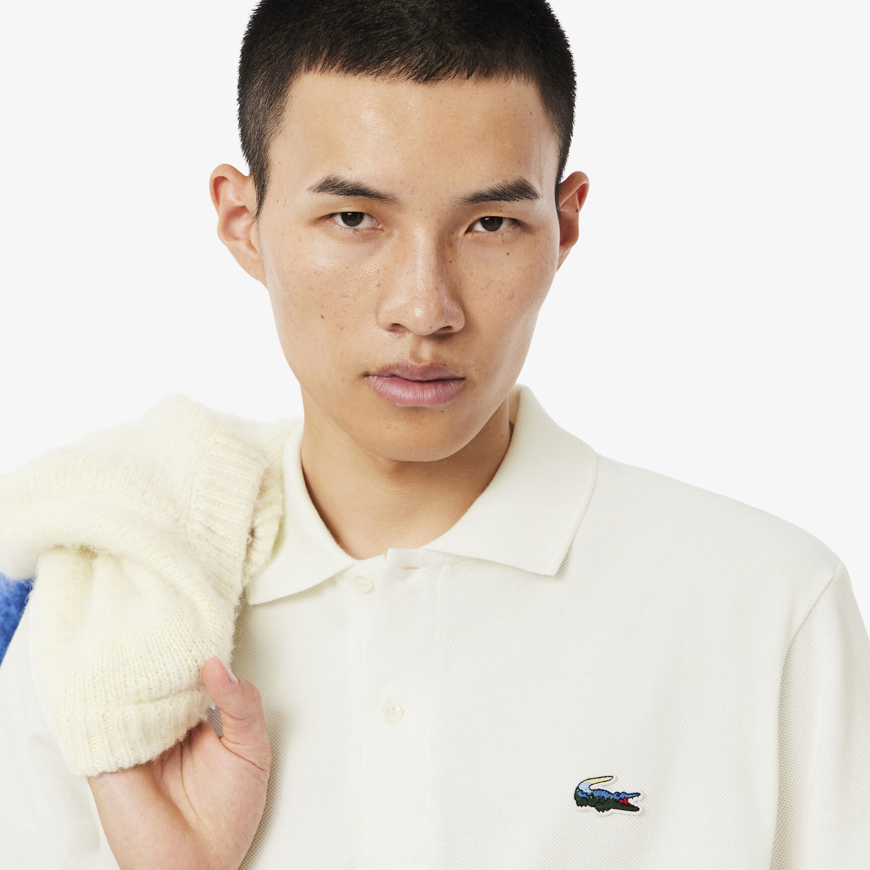 Classic Fit Landscape Crocodile Pique Polo Shirt