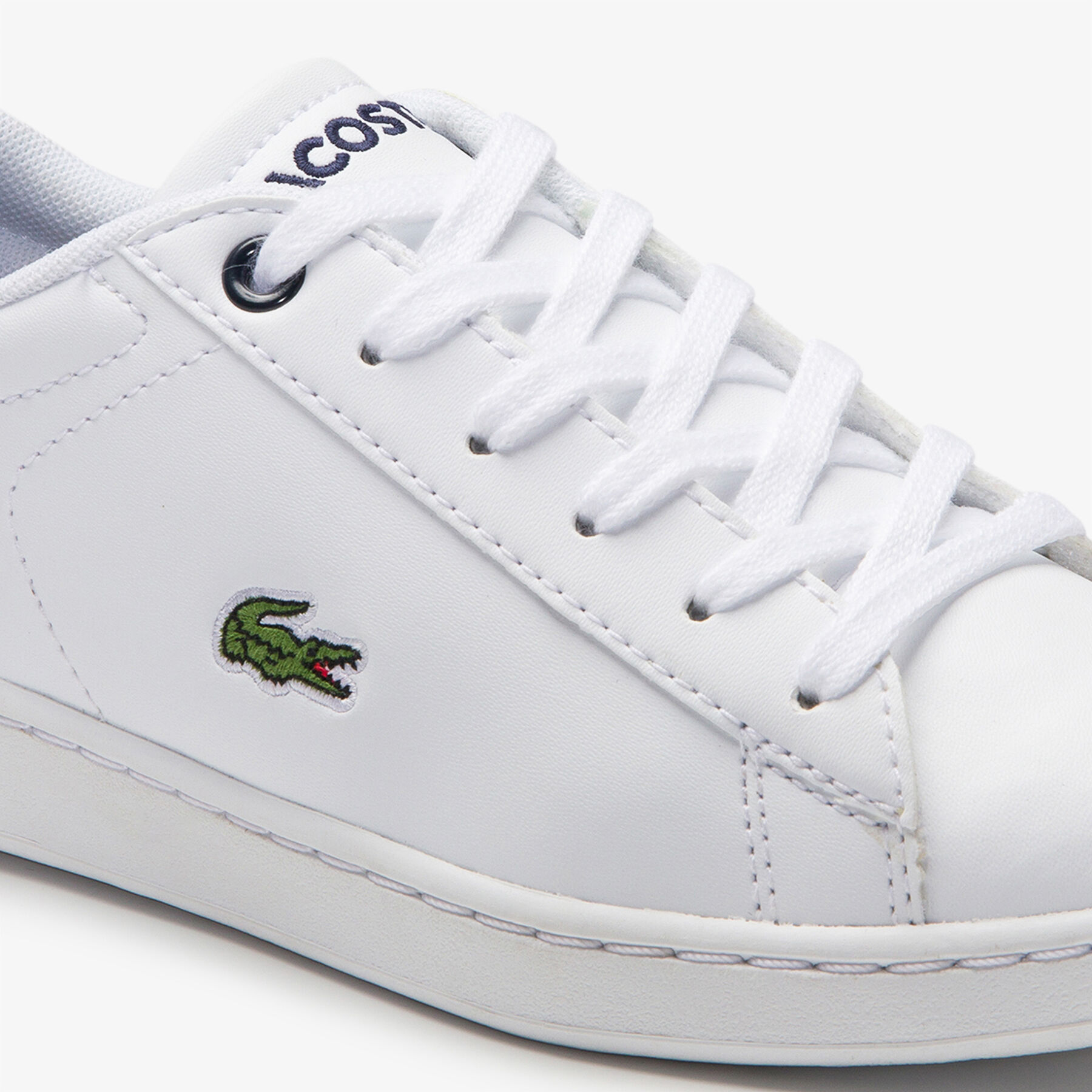 lacoste children s carnaby evo mesh lined tonal synthetic trainers