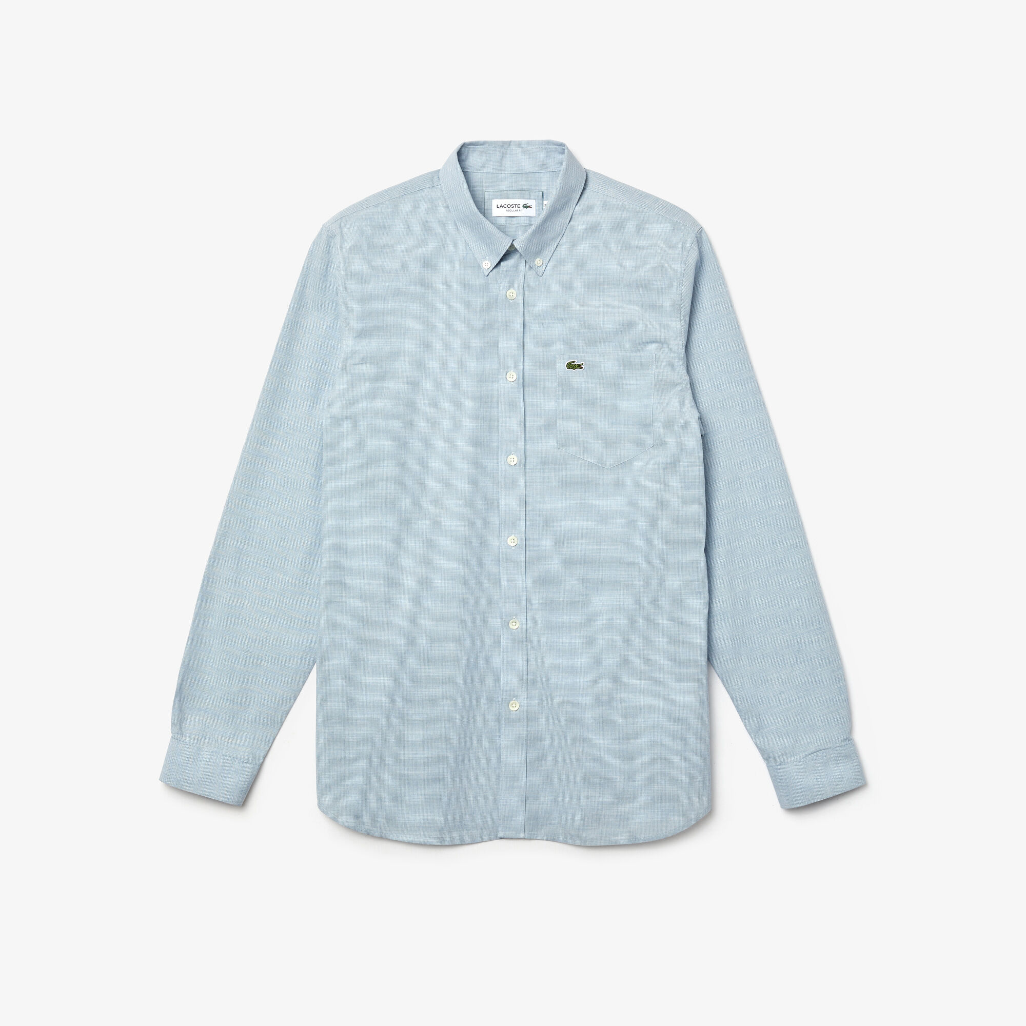 Men's Slim Fit Small Houndstooth Print Cotton Shirt Men's Slim Fit Small Houndstooth Print Cotton Shirt