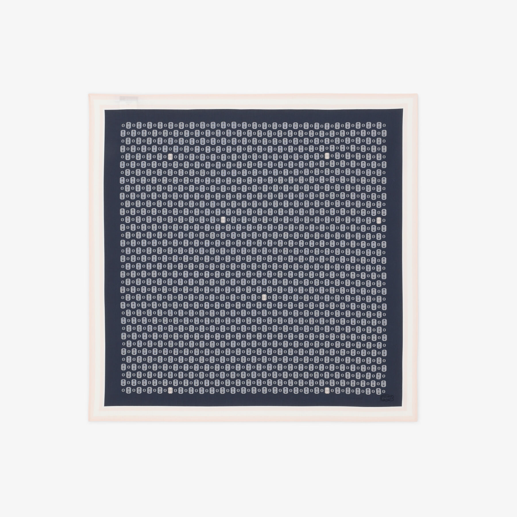 lacoste tennis print poplin scarf