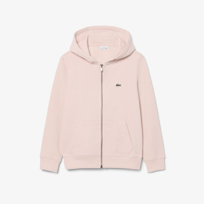 lacoste unisex brushed fleece zipped sweatshirt