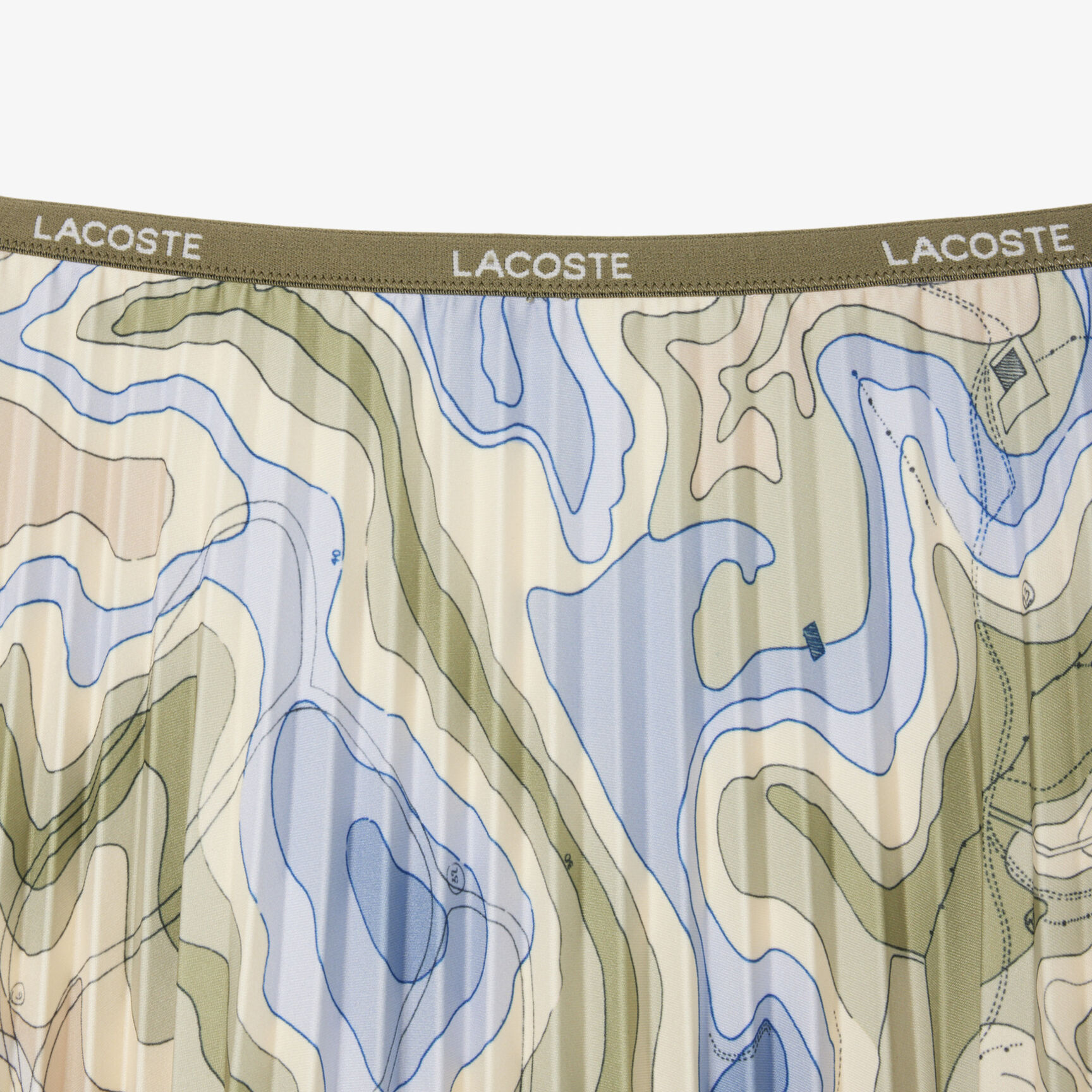 تنورة مطوية بطبعة طبوغرافية
