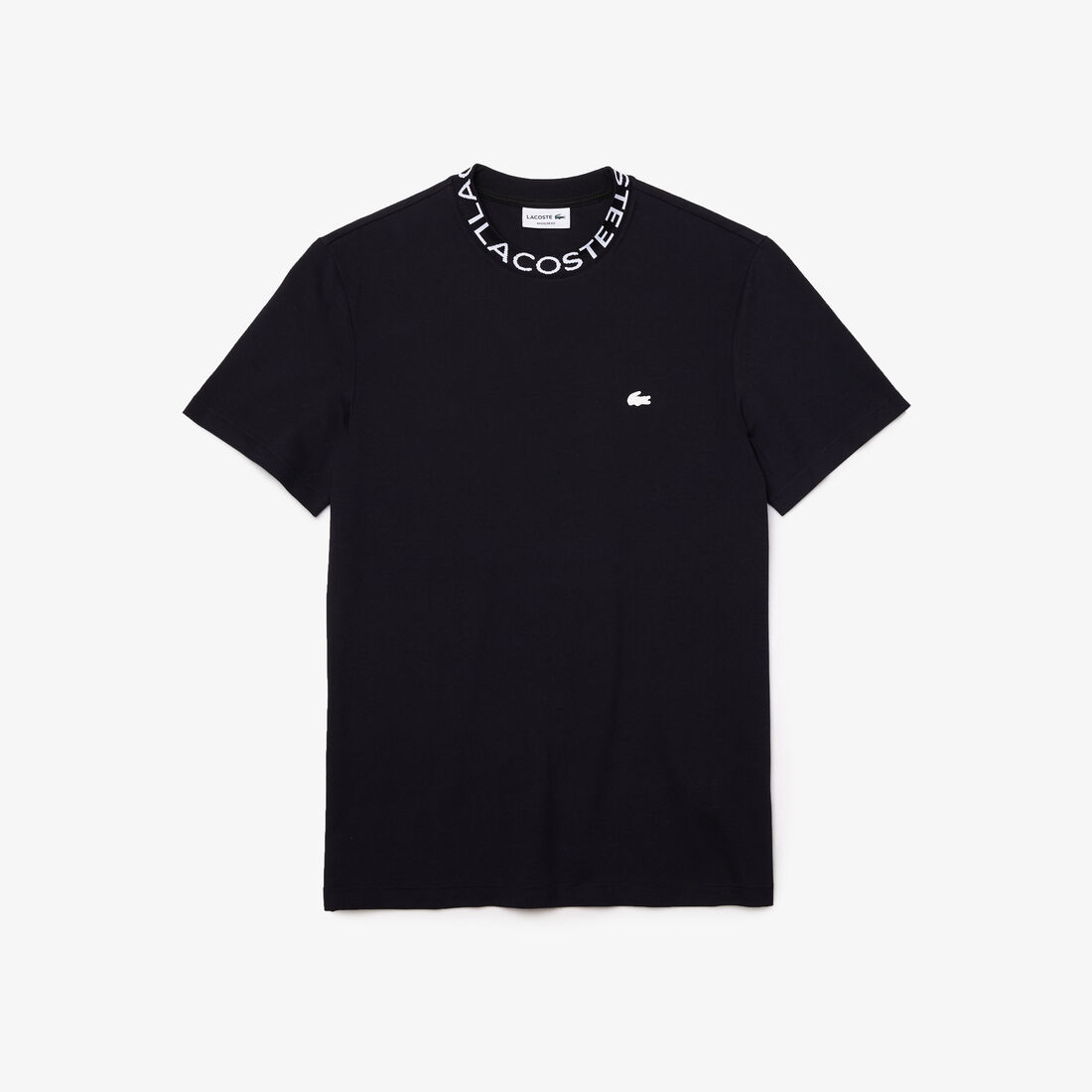 تيشيرت بيكيه خفيف بشعار الماركة على الياقة للرجال تيشيرت بيكيه خفيف بشعار الماركة على الياقة للرجال