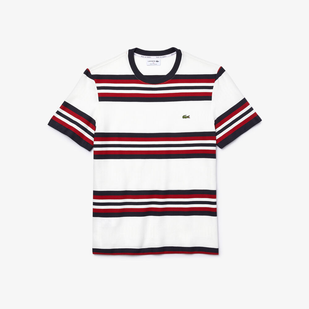 تي شيرت قطن بألوان ثلاثية من مجموعة Made in France للرجال تي شيرت قطن بألوان ثلاثية من مجموعة Made in France للرجال