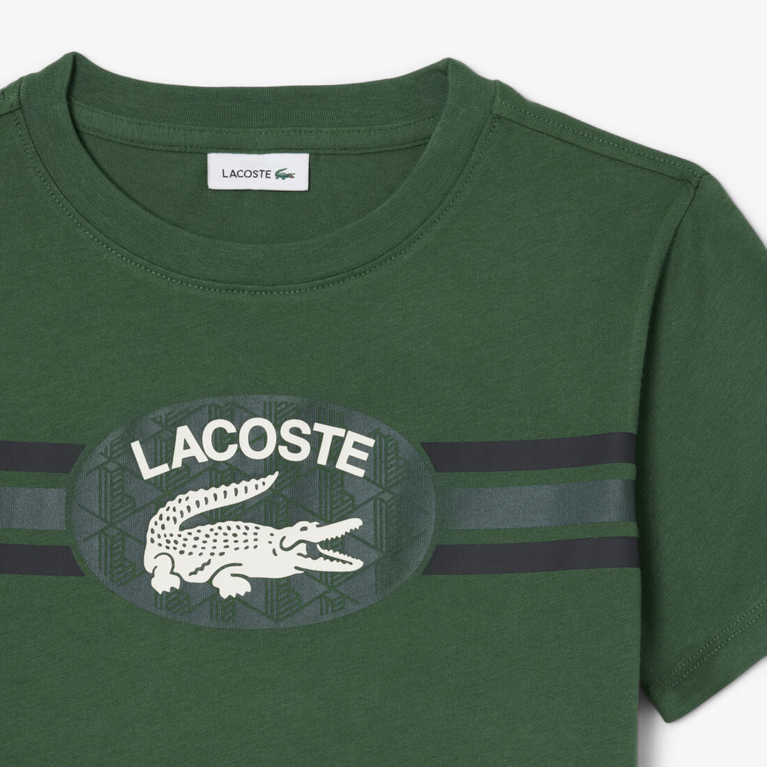 تي شيرت قطني بطبعة مونوغرام تي شيرت قطني بطبعة مونوغرام