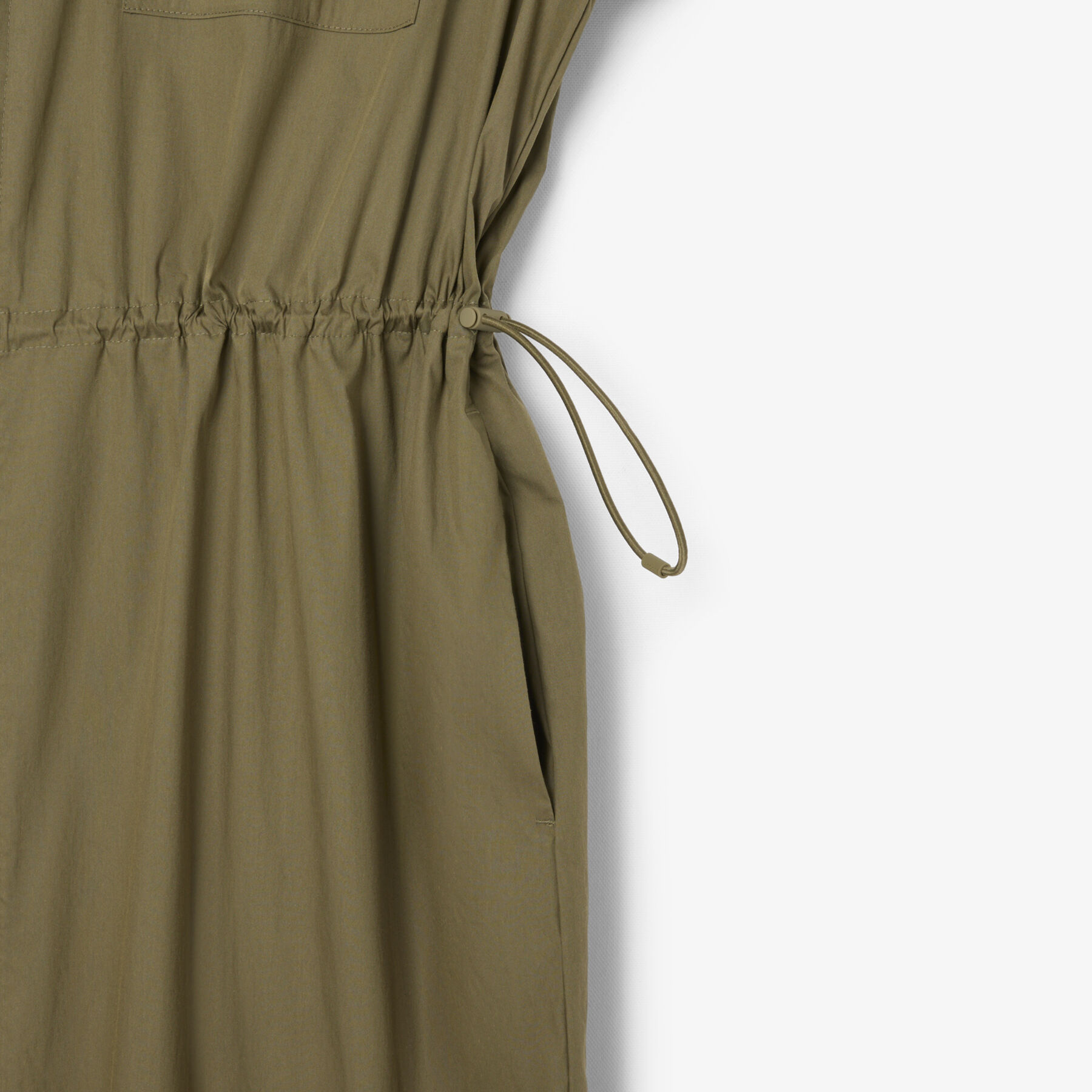 lacoste oversized cotton zip front shirt dress