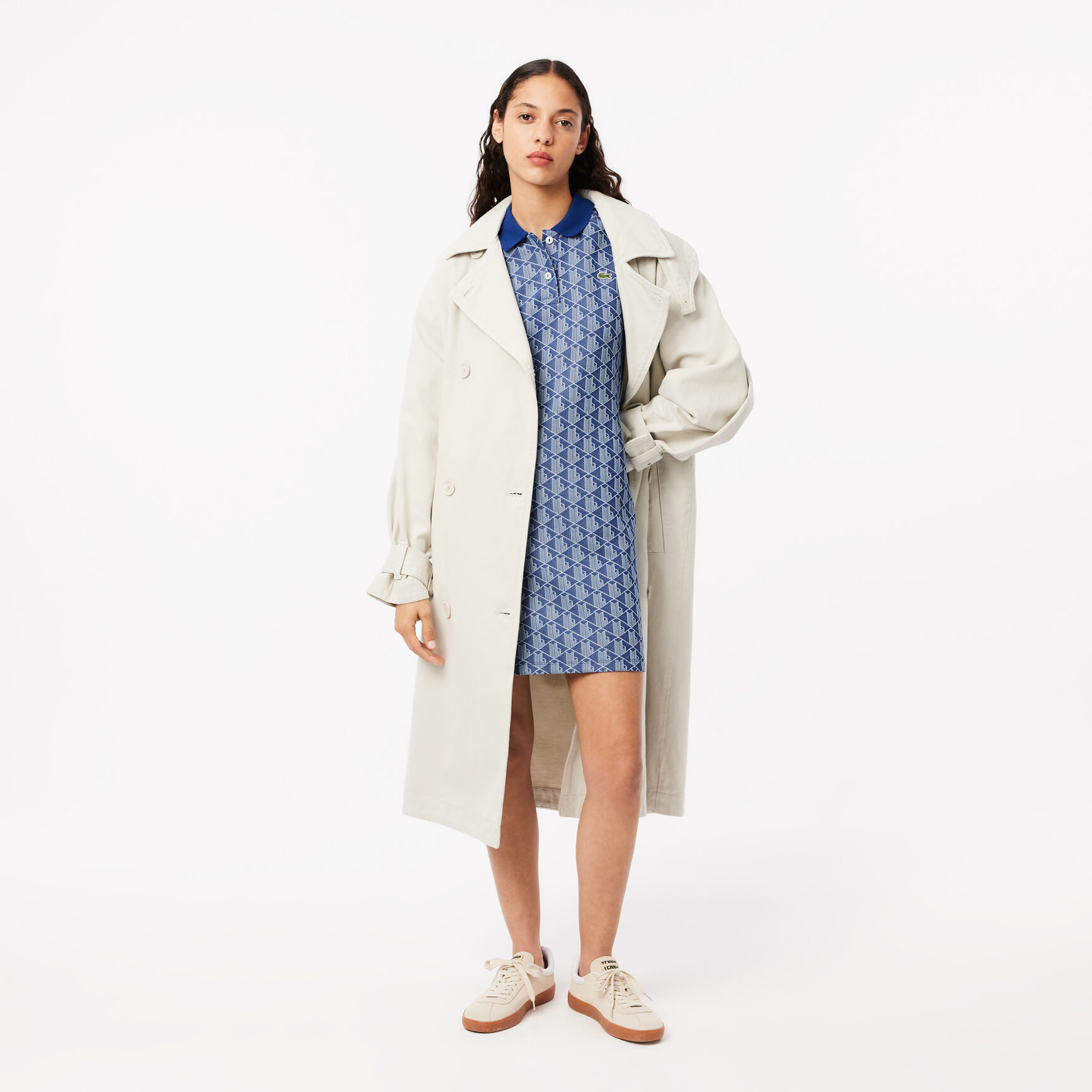 Slim Fit Monogram Jacquard Polo Dress