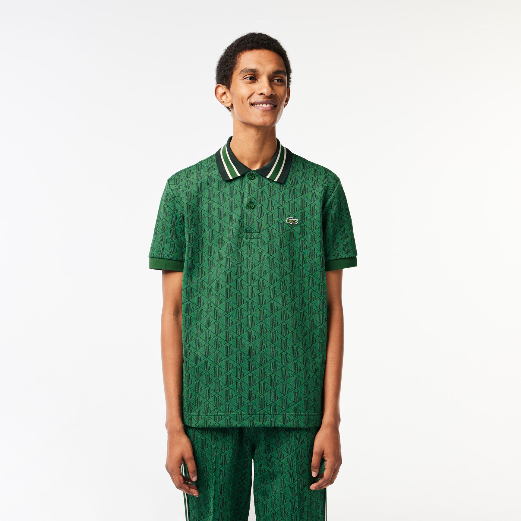 Classic Fit Monogram Jacquard Polo Shirt Classic Fit Monogram Jacquard Polo Shirt