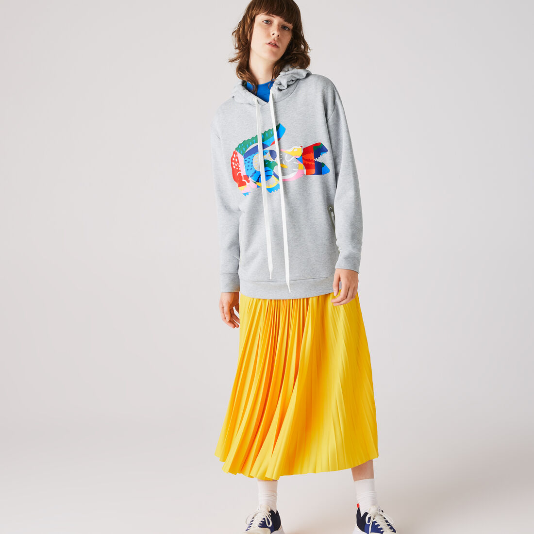 Women's Oversized Crocodile Print Hooded Fleece Sweatshirt Women's Oversized Crocodile Print Hooded Fleece Sweatshirt