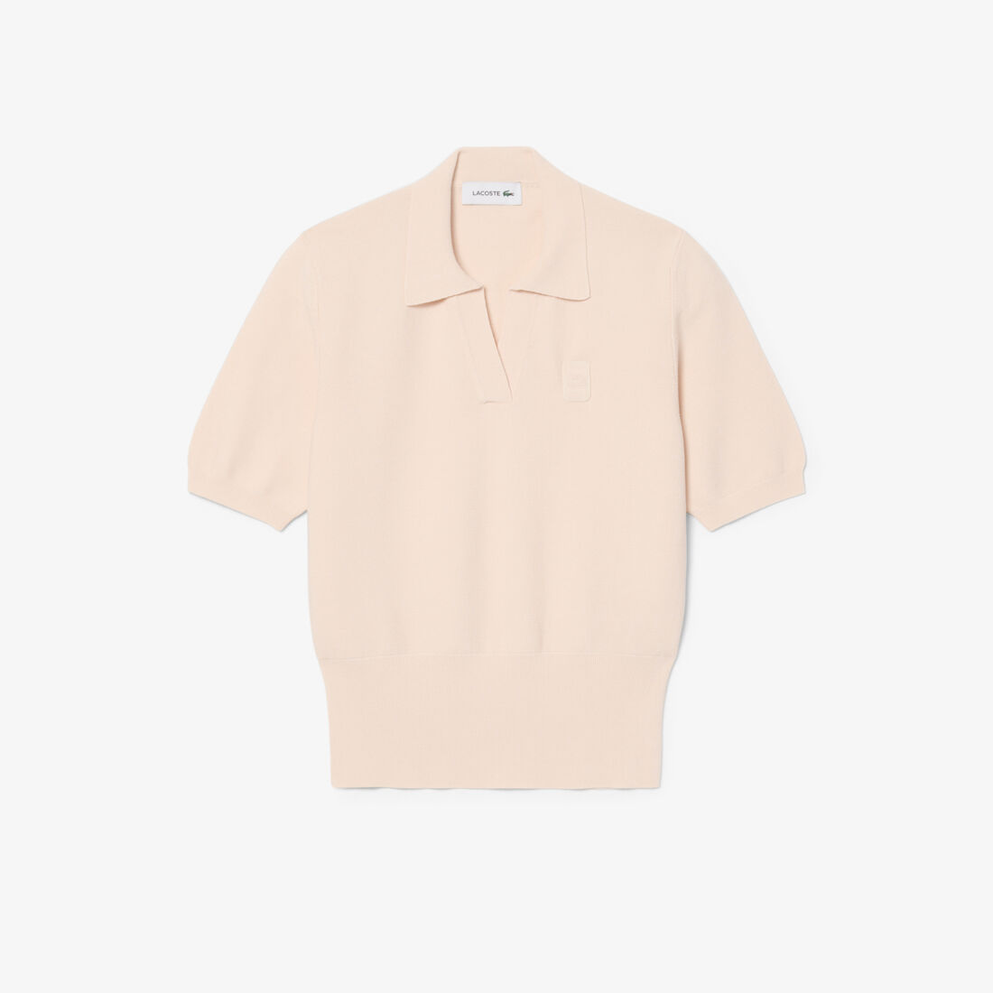 Regular Fit Open Neck Badge Accent Knit Polo Shirt lacoste regular fit open neck badge accent knit polo shirt