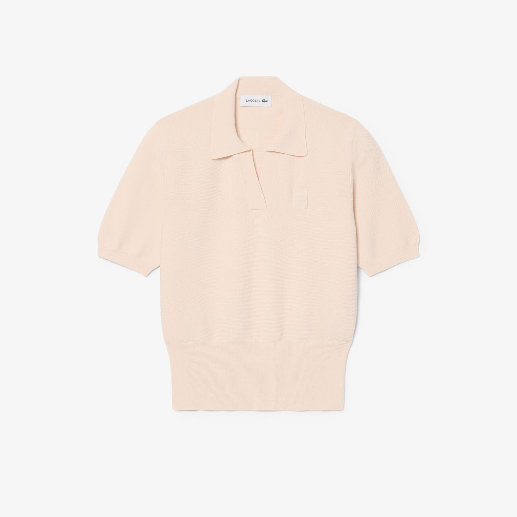 Regular Fit Open Neck Badge Accent Knit Polo Shirt lacoste regular fit open neck badge accent knit polo shirt