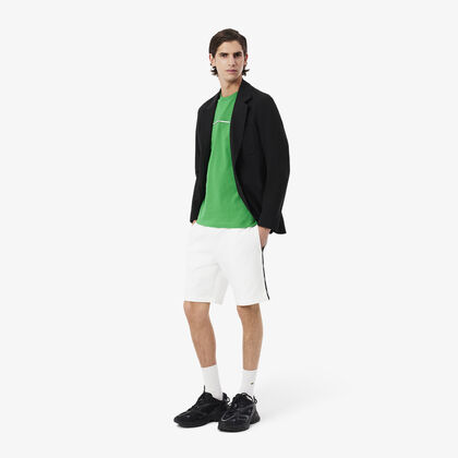 Logo Trim Cotton Fleece Shorts
