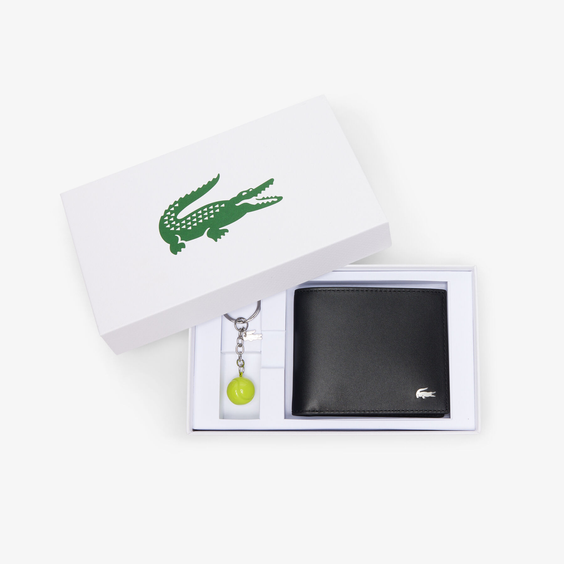 lacoste fg billfold and keychain gift set