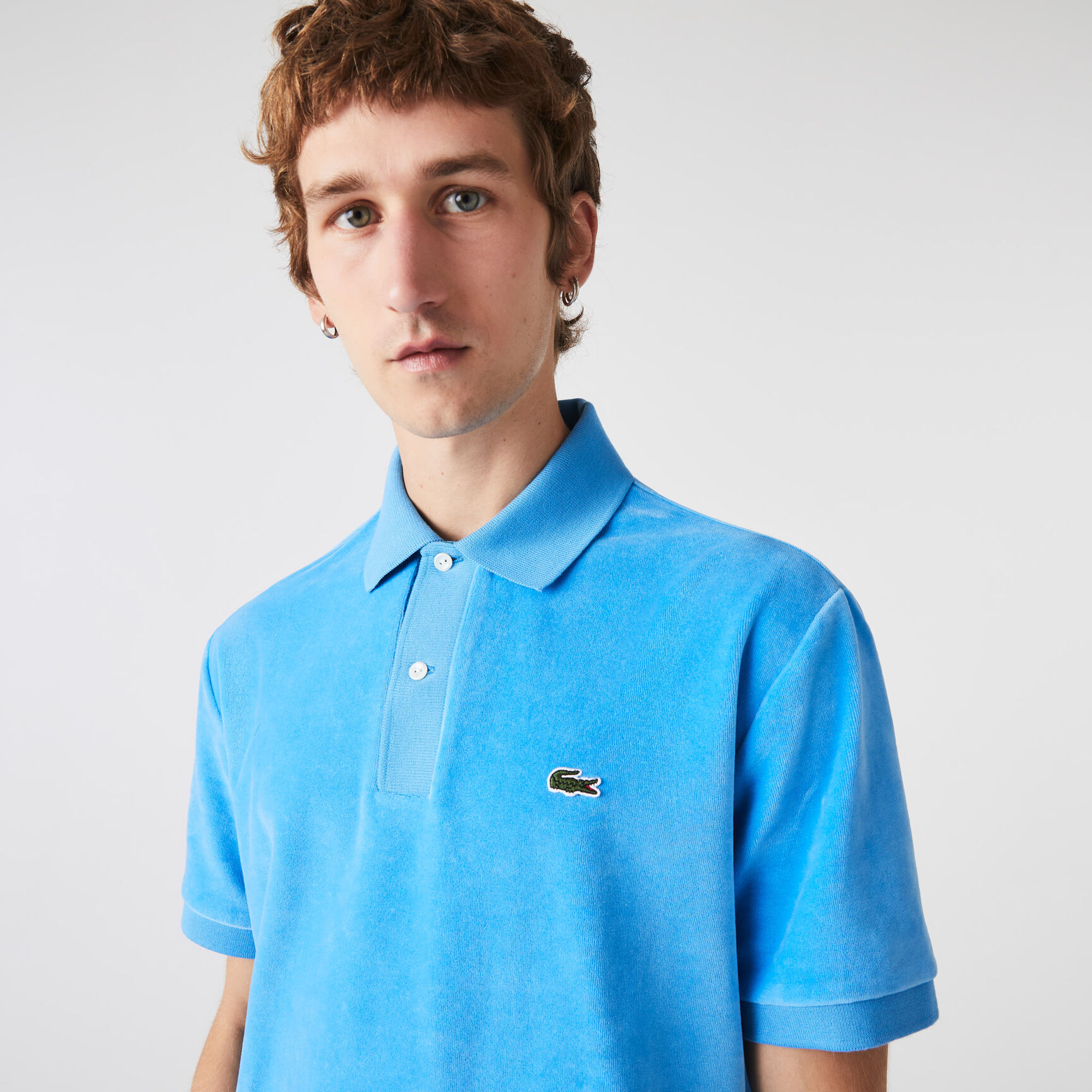 Men's Lacoste Classic Fit Cotton Velvet Polo Men's Lacoste Classic Fit Cotton Velvet Polo