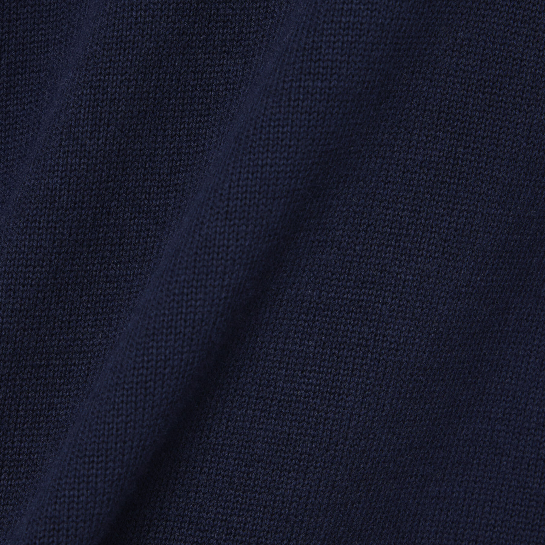 Zipped High Neck Cotton Sweater