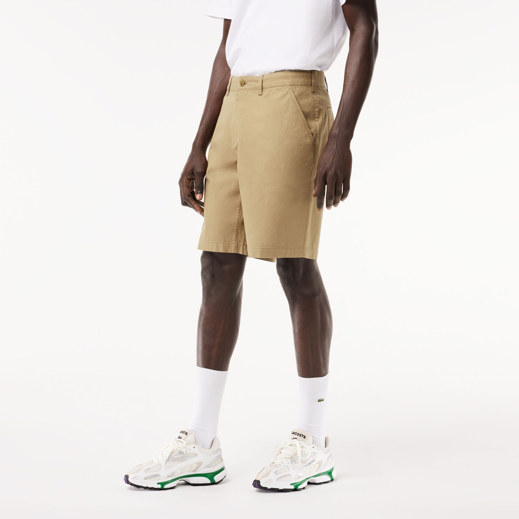 Cotton Gabardine Chino Bermuda Shorts