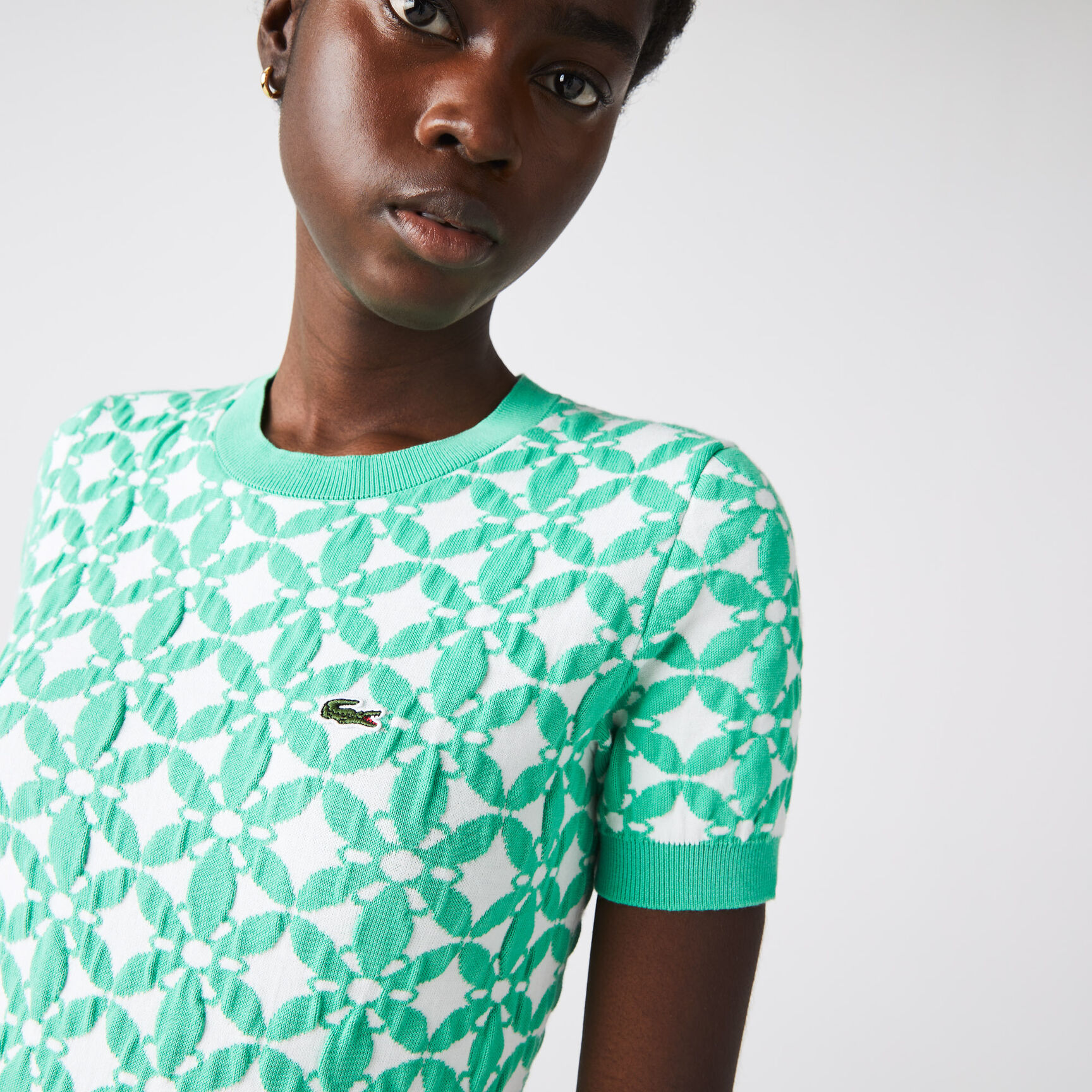 Women's Lacoste L!VE Vintage Design Jacquard Sweater Dress