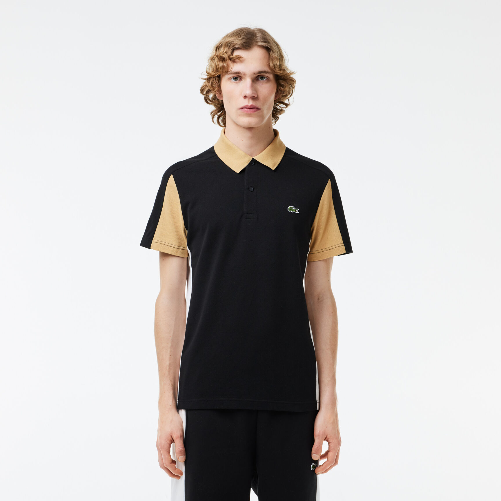 Cotton Pique Colourblock Polo Shirt Cotton Pique Colourblock Polo Shirt
