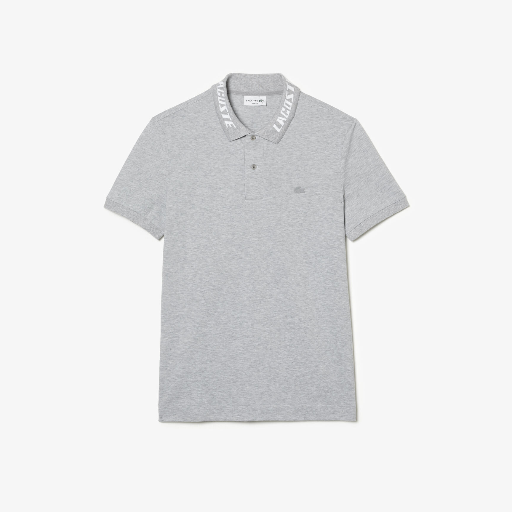 Men's Lacoste Branded Slim Fit Stretch Pique Polo
