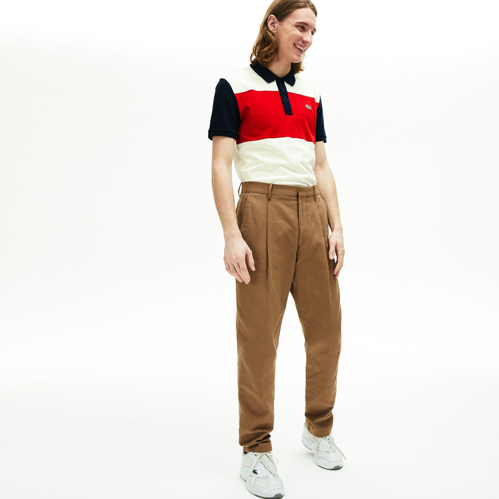 Men's Lacoste Stretch Colourblock Polo Shirt Men's Lacoste Stretch Colourblock Polo Shirt