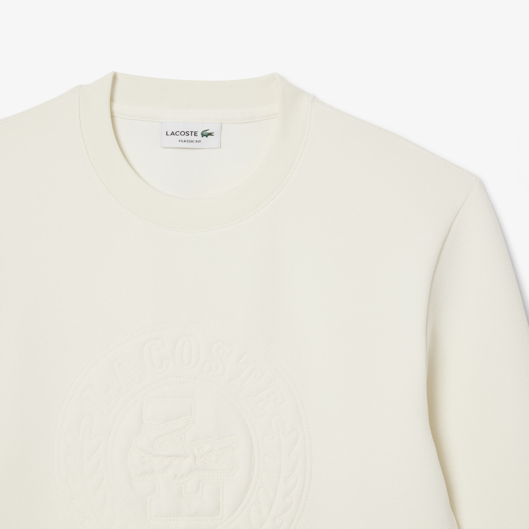 Embossed Logo Pique Sweatshirt Embossed Logo Pique Sweatshirt