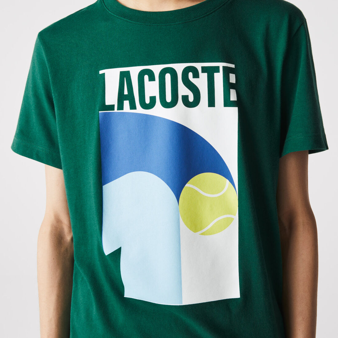 تي شيرت مسامي للرجال مع طباعة رسومية مجموعة Lacoste SPORT تي شيرت مسامي للرجال مع طباعة رسومية مجموعة Lacoste SPORT
