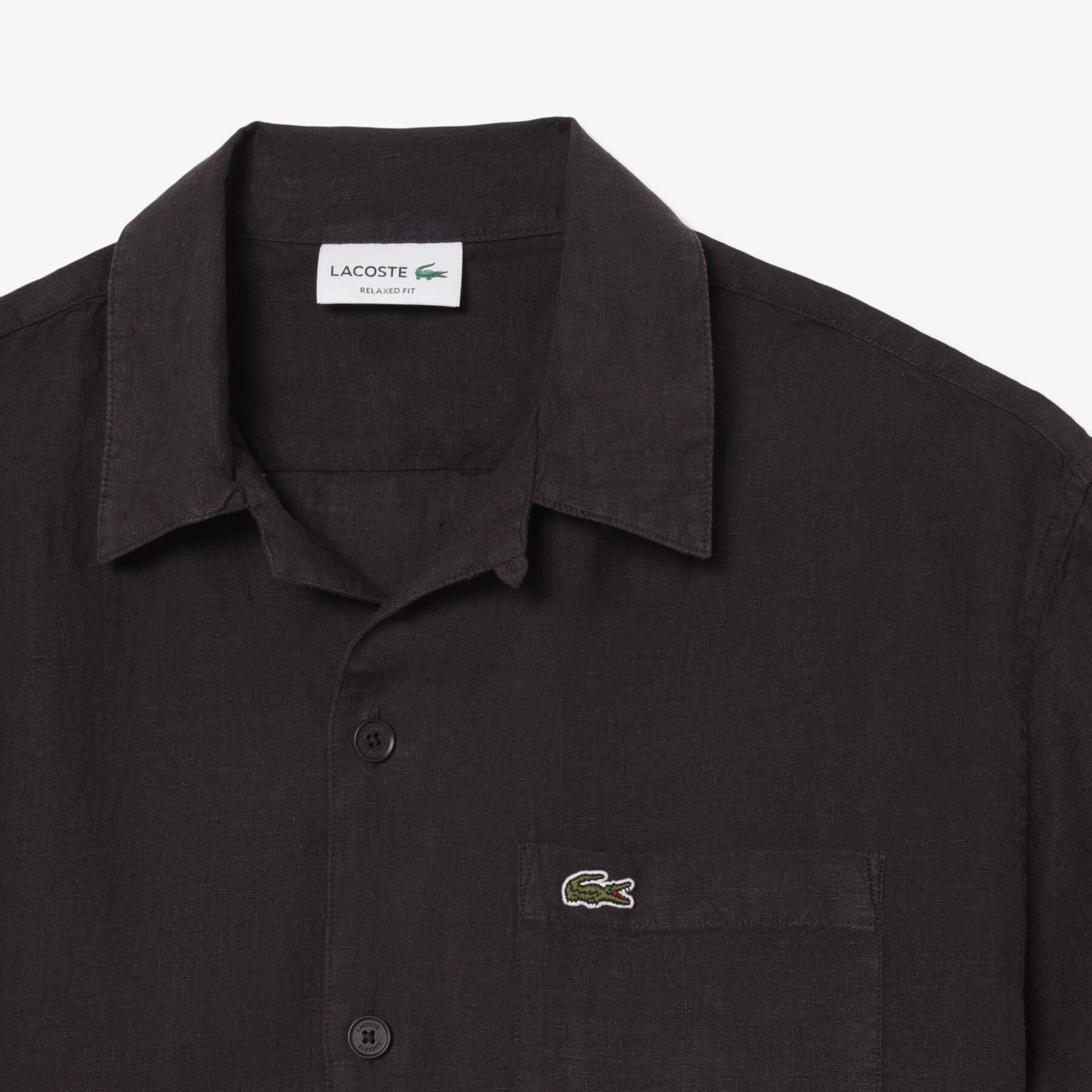 Relaxed Fit Linen Shirt lacoste relaxed fit linen shirt