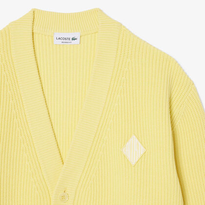 Relaxed Fit Ribbed Cotton Cardigan