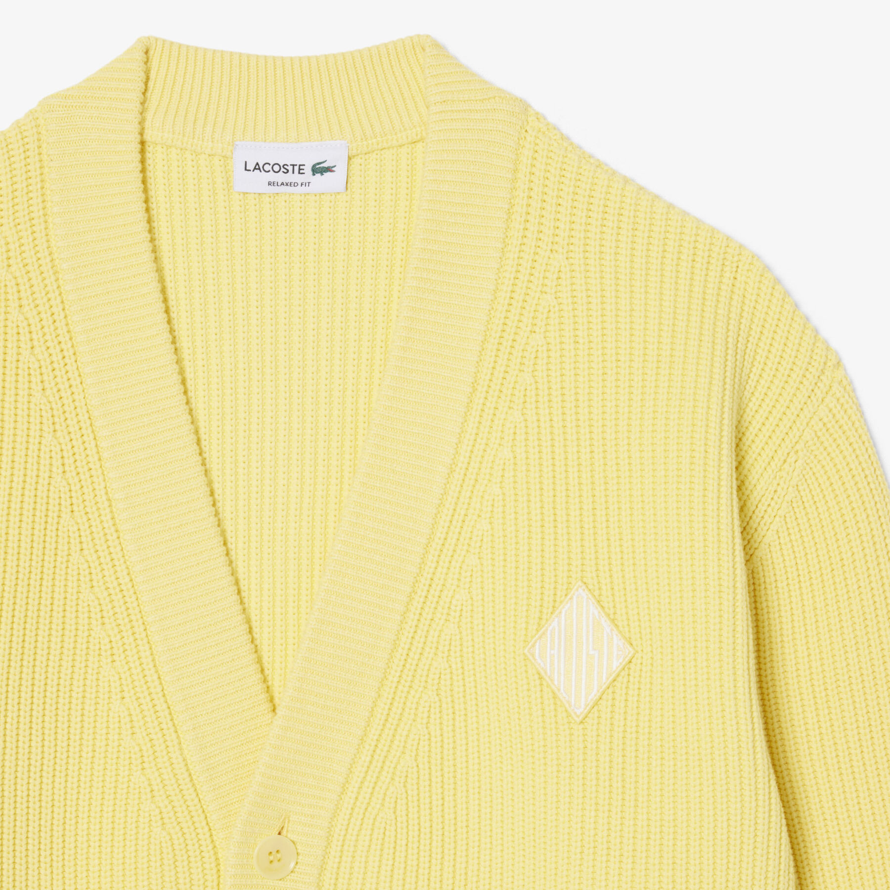 Relaxed Fit Ribbed Cotton Cardigan lacoste relaxed fit ribbed cotton cardigan