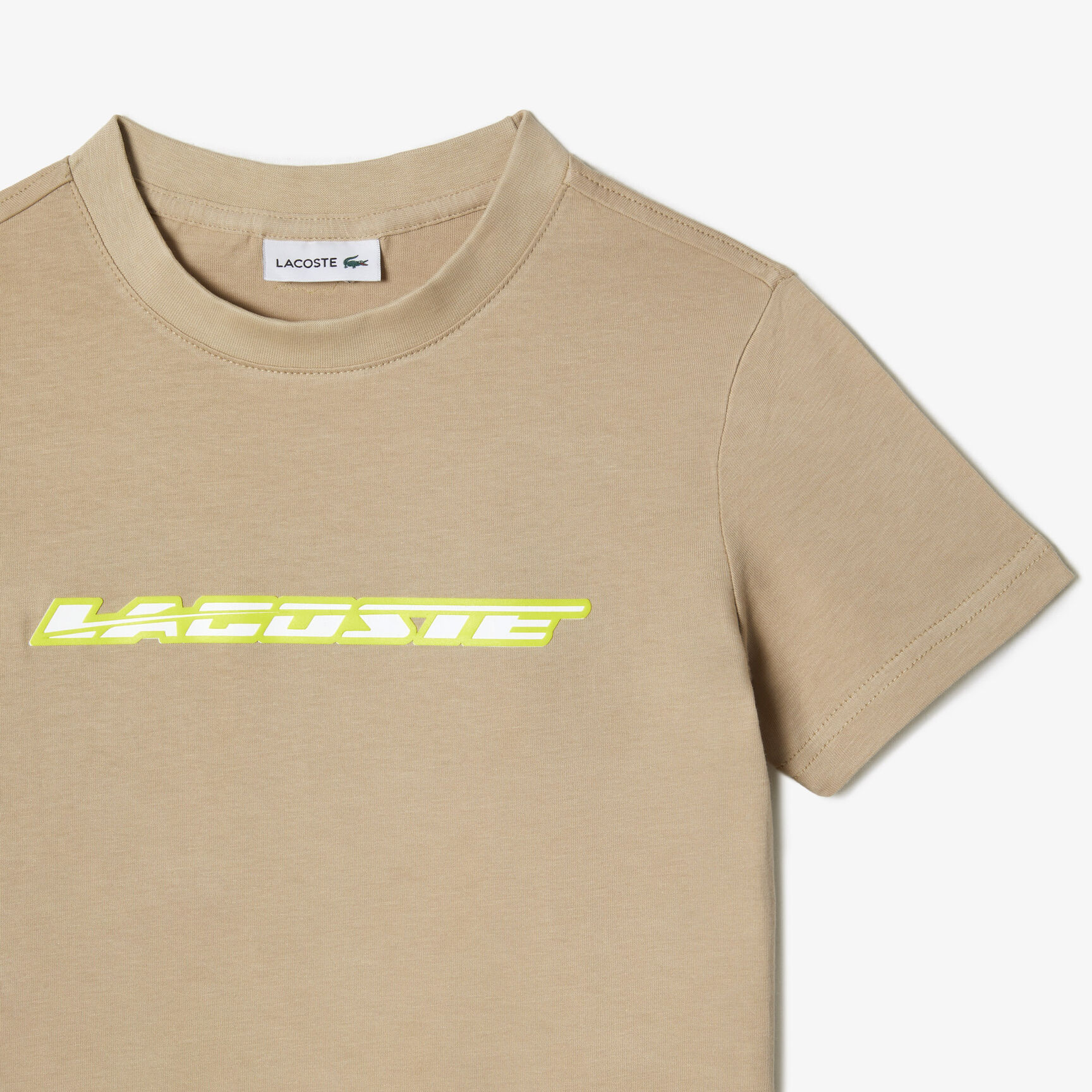 تيشيرت لاكوست بطبعة محددة بلون مغاير قطن جيرسيه للأطفال تيشيرت لاكوست بطبعة محددة بلون مغاير قطن جيرسيه للأطفال