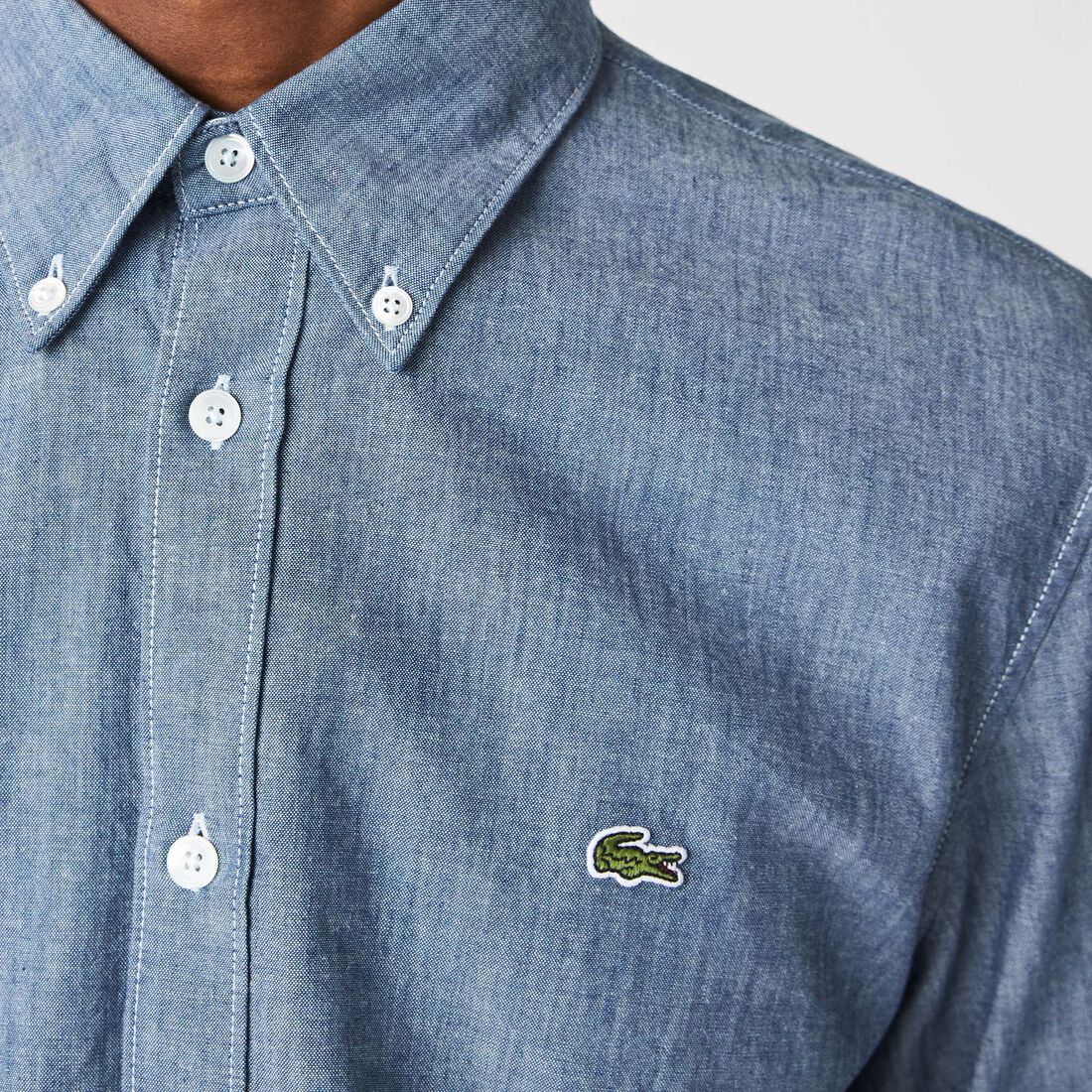 Men's Slim Fit Cotton Chambray Shirt Men's Slim Fit Cotton Chambray Shirt