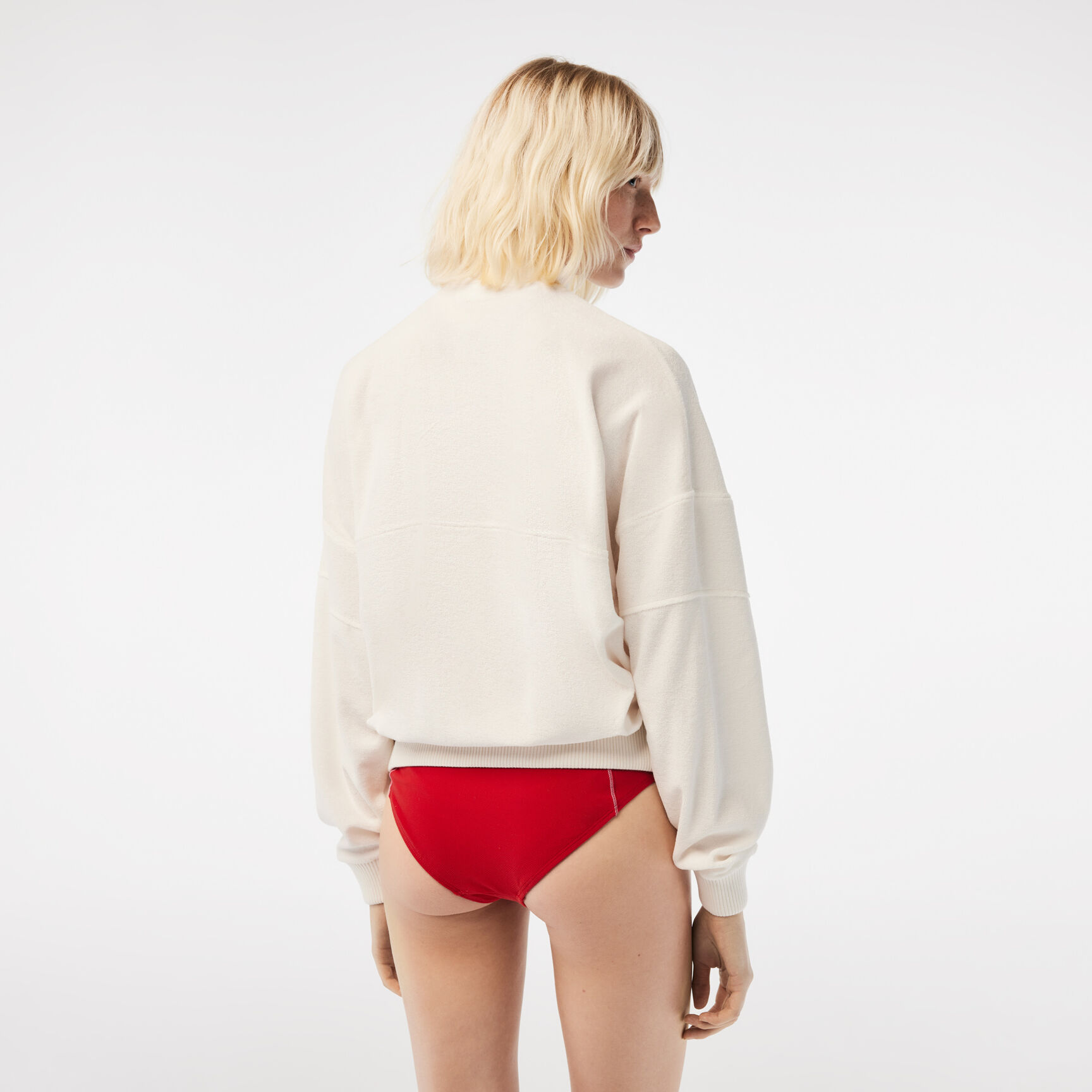 Women&rsquo;s Oversize High Neck Zipped Fleece Sweatshirt