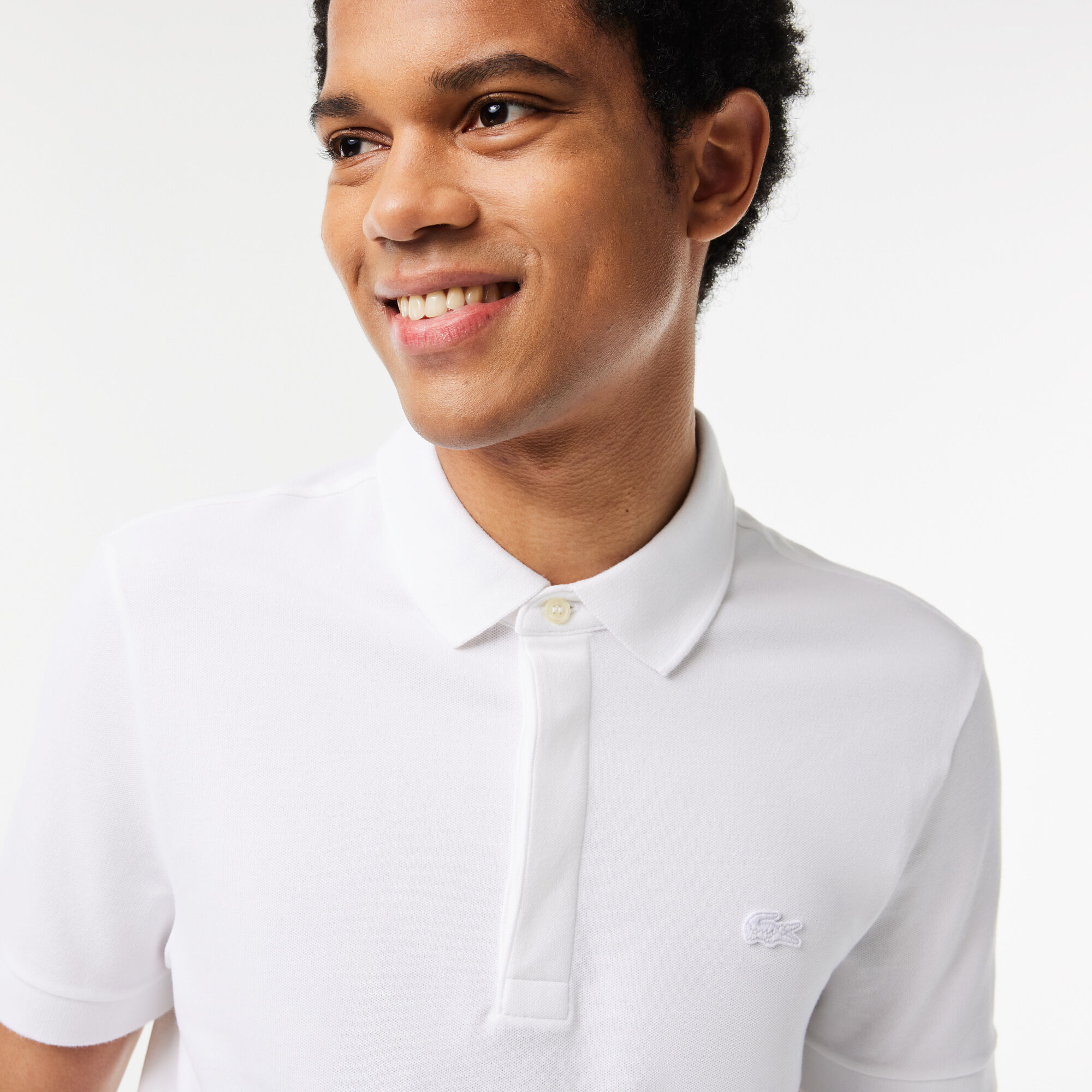 تيشيرت بولو قطن بيكيه مطاطي بقصة عادية للرجال مجموعة Lacoste Paris تيشيرت بولو قطن بيكيه مطاطي بقصة عادية للرجال مجموعة Lacoste Paris