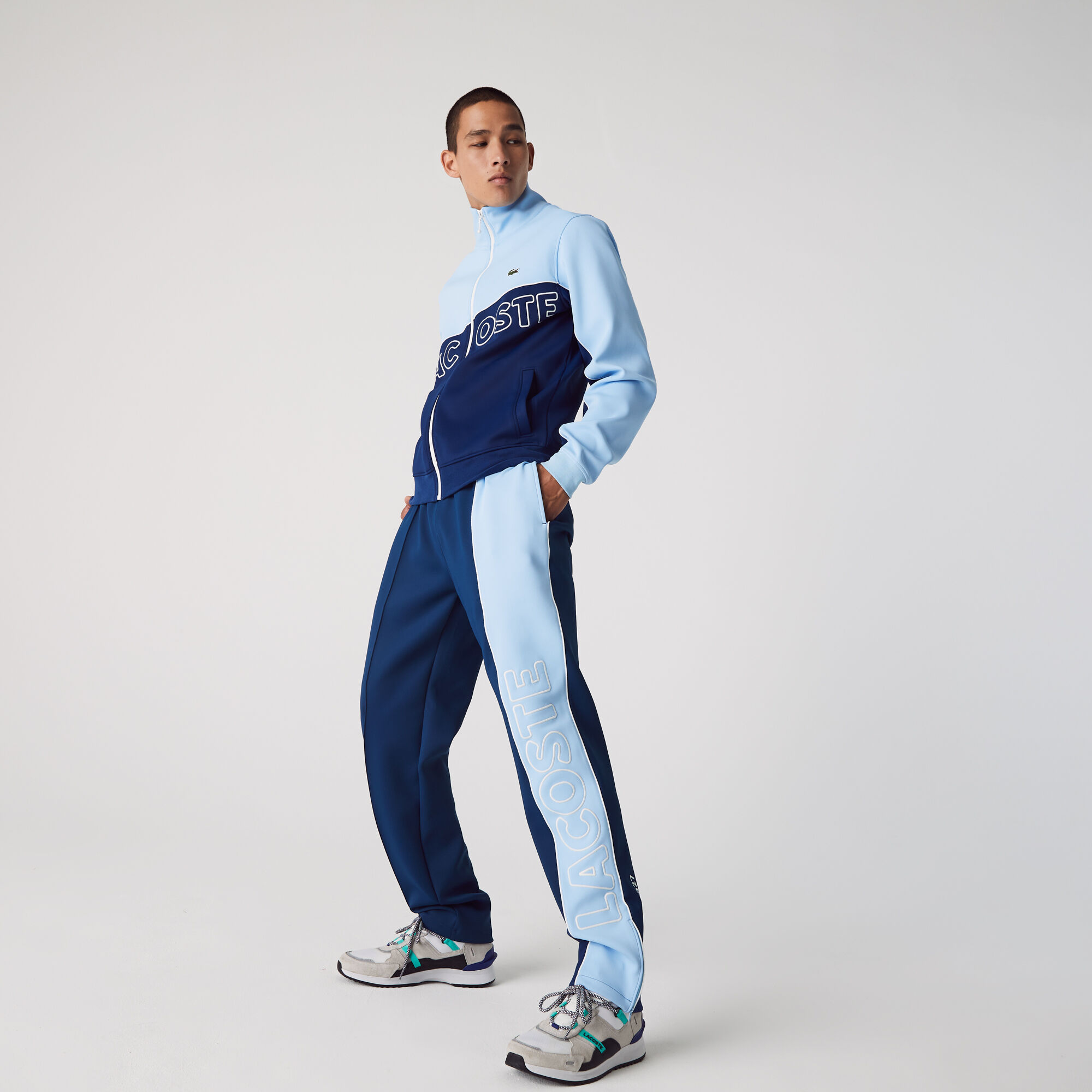 Unisex Lacoste LIVE Colourblock Light Neoprene Tracksuit Pants Unisex Lacoste LIVE Colourblock Light Neoprene Tracksuit Pants