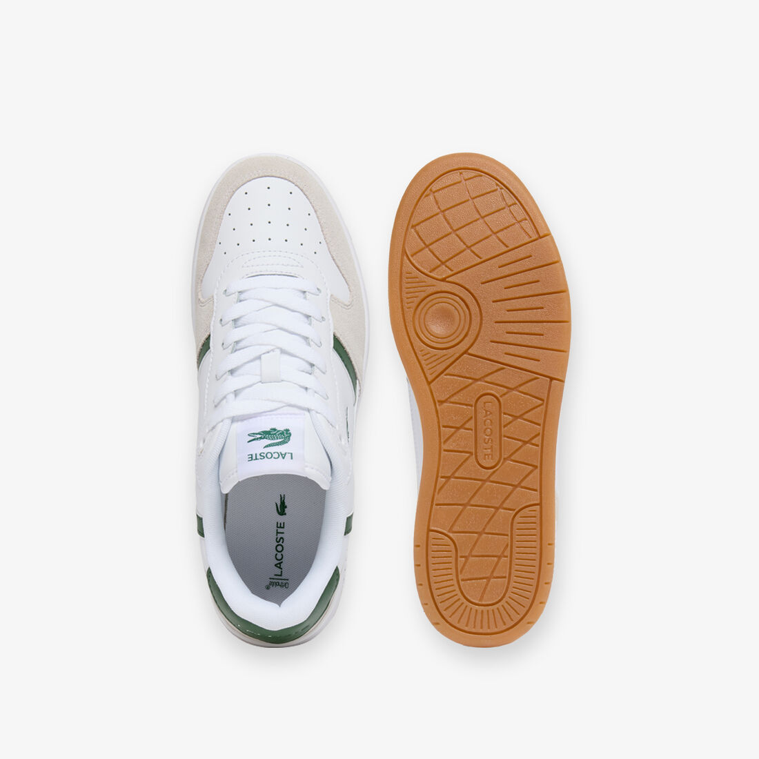lacoste men s t clip set leather sneakers