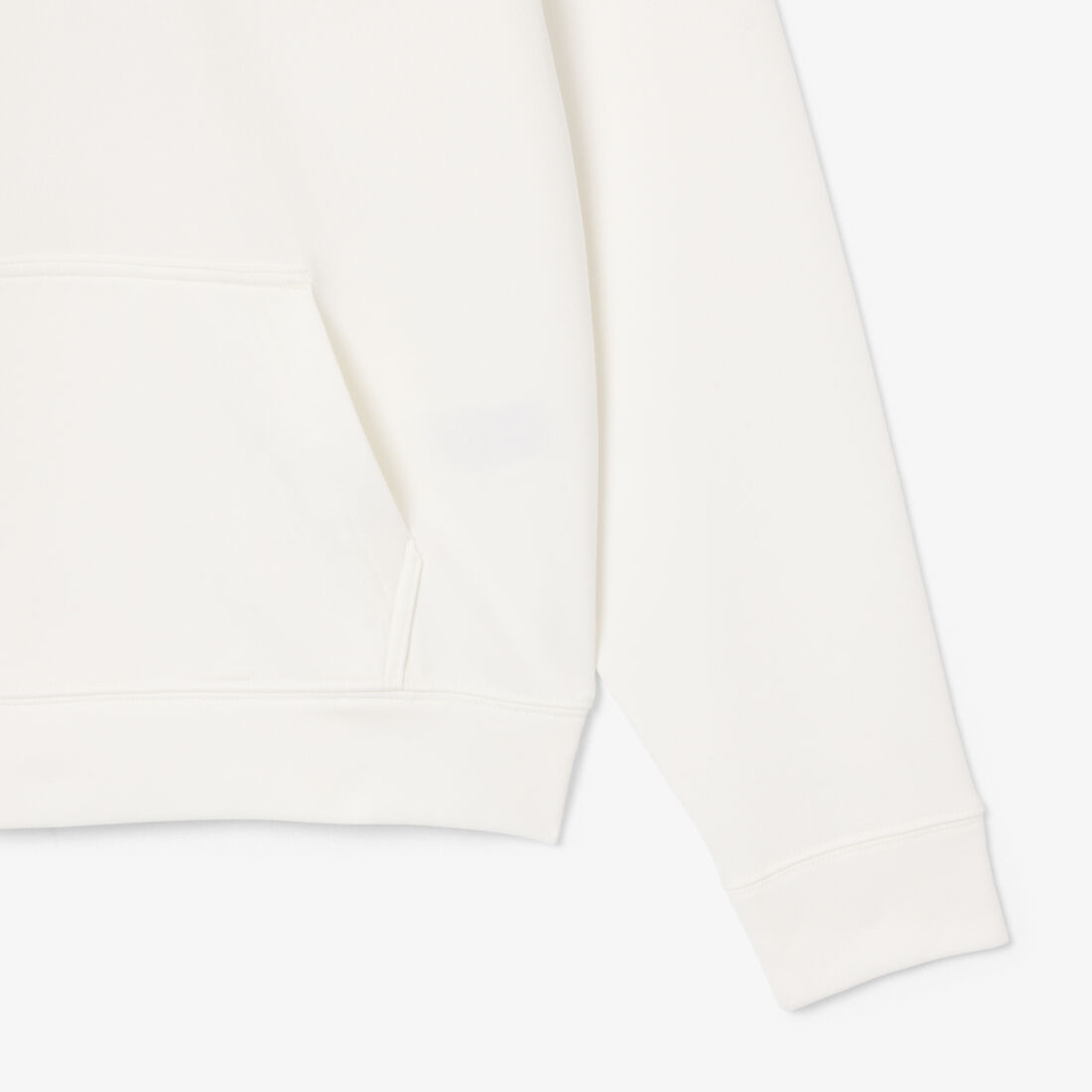 lacoste high neck zipped fleece badge sweatshirt