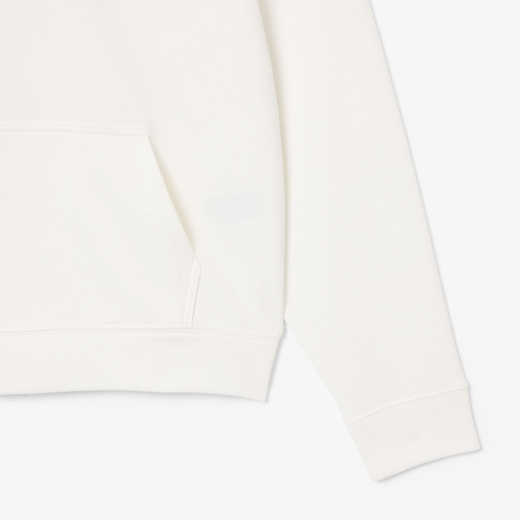 lacoste high neck zipped fleece badge sweatshirt