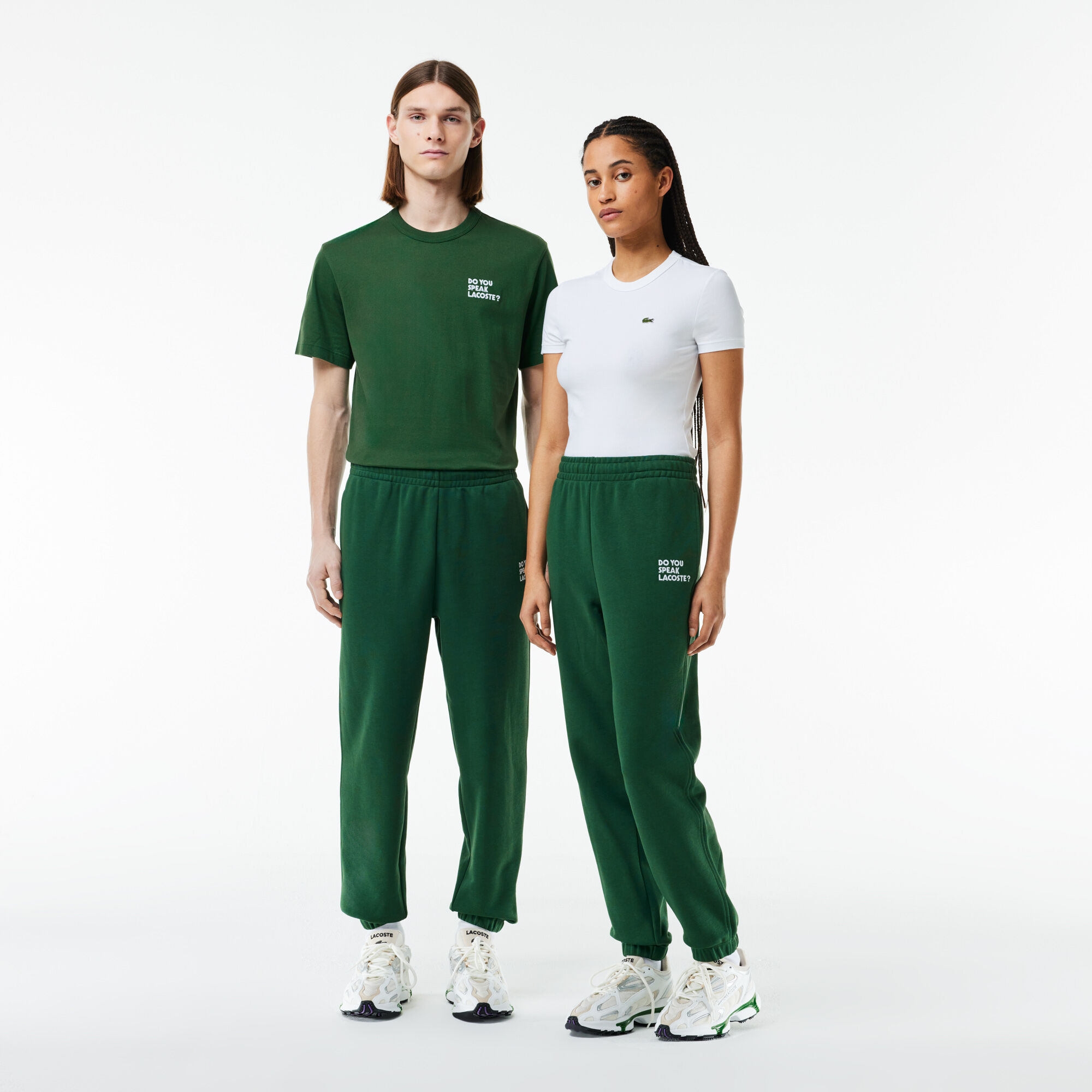 Lacoste cuffed fleece track pants store