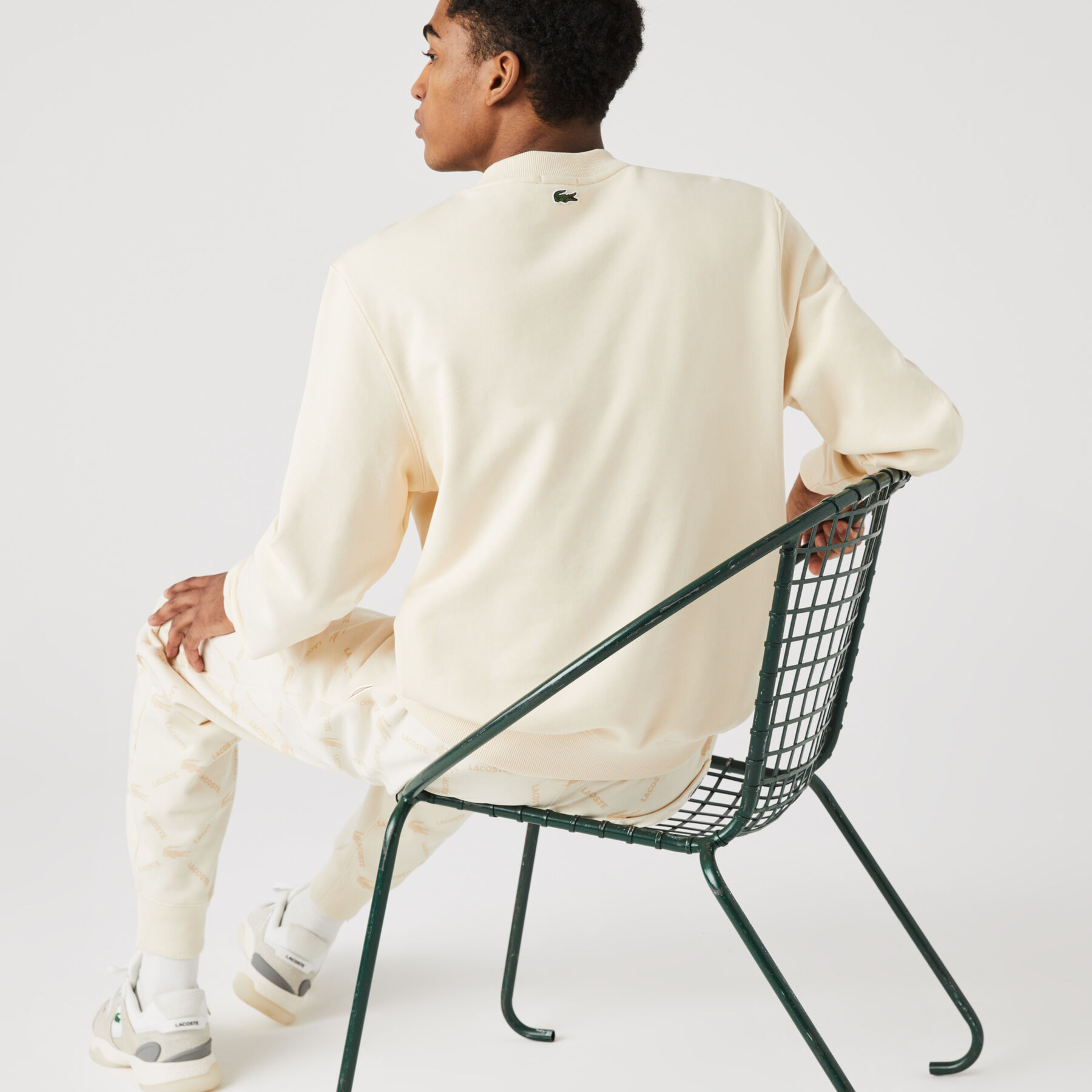 سويت شيرت الصوف القطني للجنسين مجموعة Lacoste LIVE وتفاصيل مطبوعة لاكوست سويت شيرت الصوف القطني للجنسين مجموعة lacoste live وتفاصيل مطبوعة
