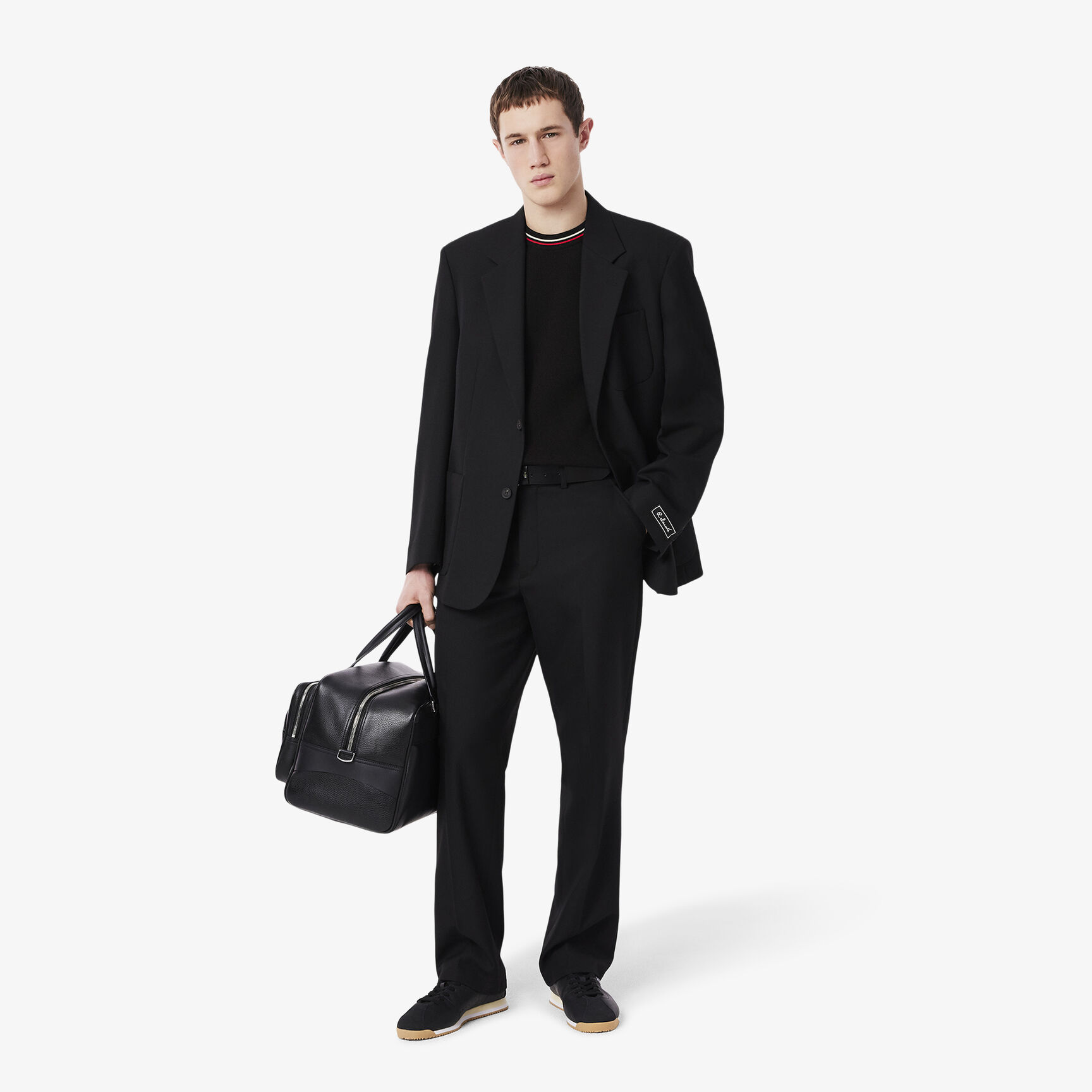 Classic Fit Stripe Detail Knit T-Shirt