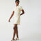 lacoste women s made in france organic textured cotton piqu  polo dress
