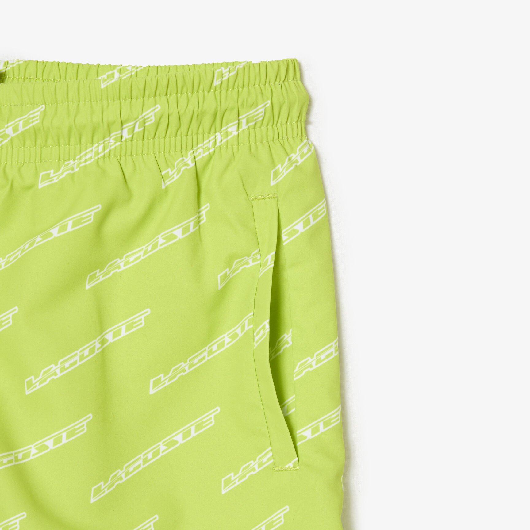 Boys’ Lacoste Printed Recycled Polyester Swim Trunks