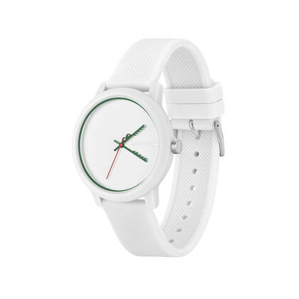Mens White Silicone Strap Watch