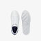 lacoste men s powercourt logo tongue leather trainers