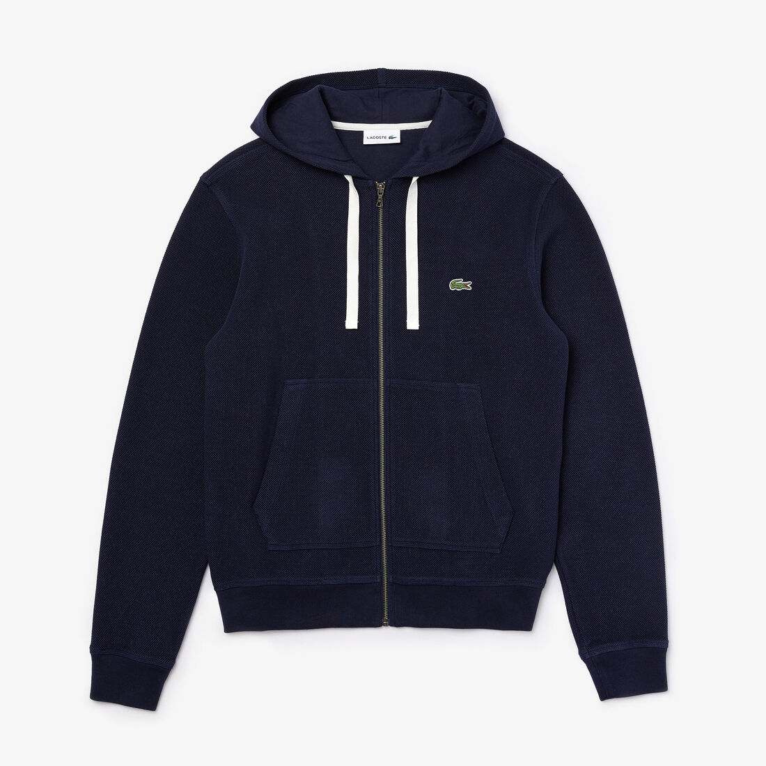 سويت شيرت بسحاب وغطاء رأس من بيكيه القطن العضوي للرجال سويت شيرت بسحاب وغطاء رأس من بيكيه القطن العضوي للرجال