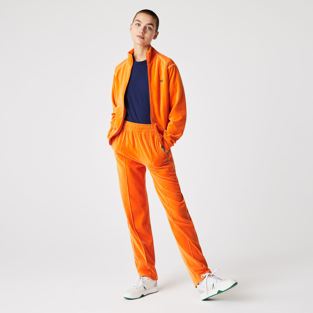 Unisex Lacoste L!VE Zippered Velvet Sweatshirt Unisex Lacoste L!VE Zippered Velvet Sweatshirt